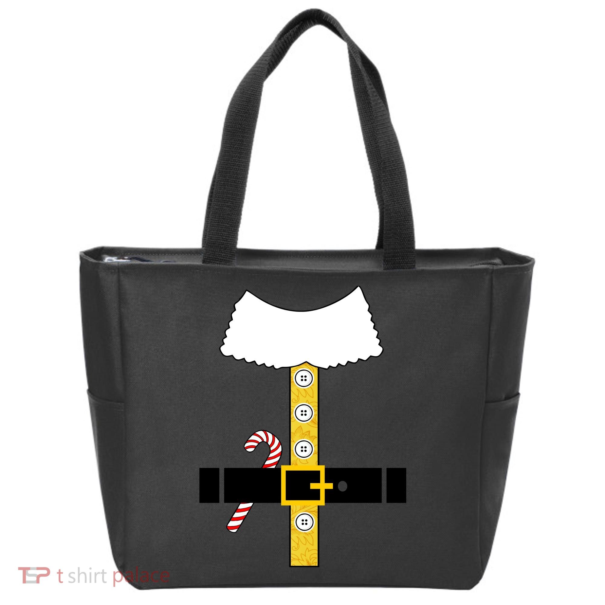 Christmas Elf Suit Candy Cane Costume Tote Bag