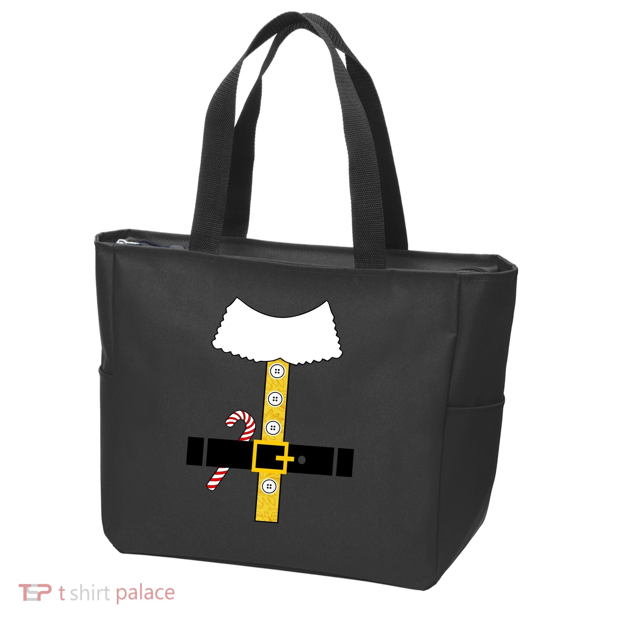 Christmas Elf Suit Candy Cane Costume Tote Bag