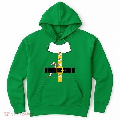 Christmas Elf Suit Candy Cane Costume Hoodie