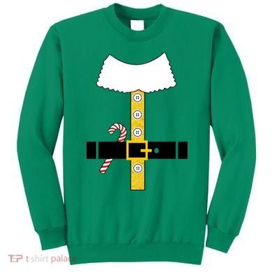 Christmas Elf Suit Candy Cane Costume Sweatshirt