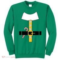 Christmas Elf Suit Candy Cane Costume Sweatshirt thumb 0