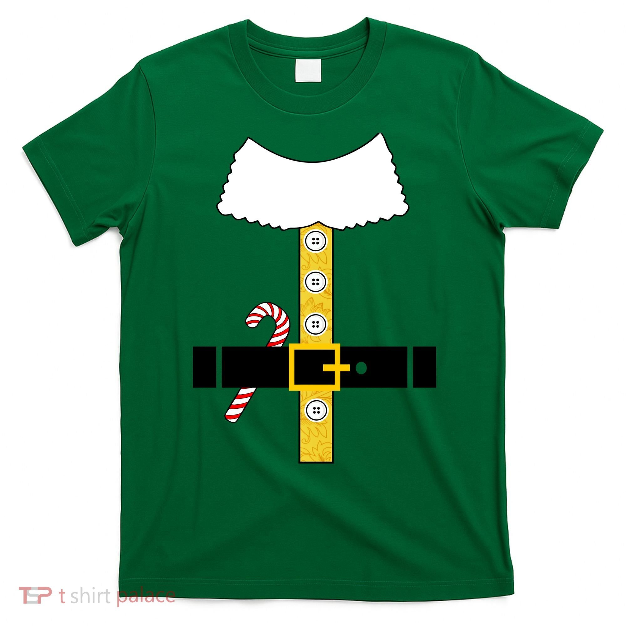 Christmas Elf Suit Candy Cane Costume T-Shirt