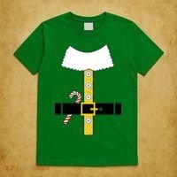 Christmas Elf Suit Candy Cane Costume T-Shirt thumb 5