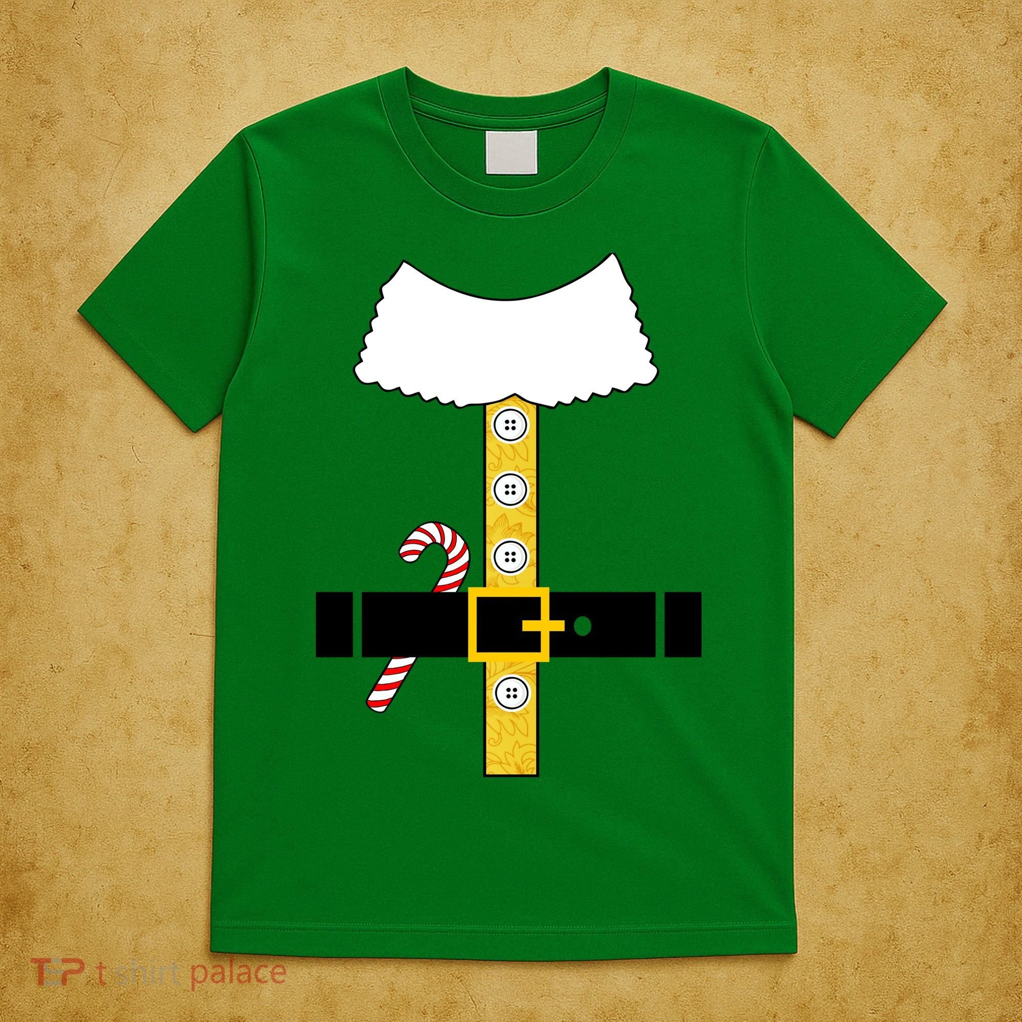 Christmas Elf Suit Candy Cane Costume T-Shirt
