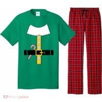Christmas Elf Suit Candy Cane Costume Pajama Set thumb 0