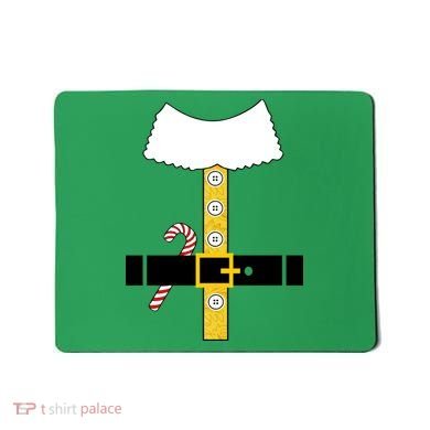 Christmas Elf Suit Candy Cane Costume Mousepad