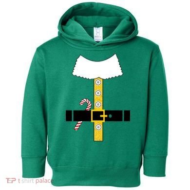 Christmas Elf Suit Candy Cane Costume Toddler Hoodie