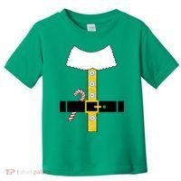 Christmas Elf Suit Candy Cane Costume Toddler T-Shirt thumb 0