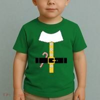 Christmas Elf Suit Candy Cane Costume Toddler T-Shirt thumb 2