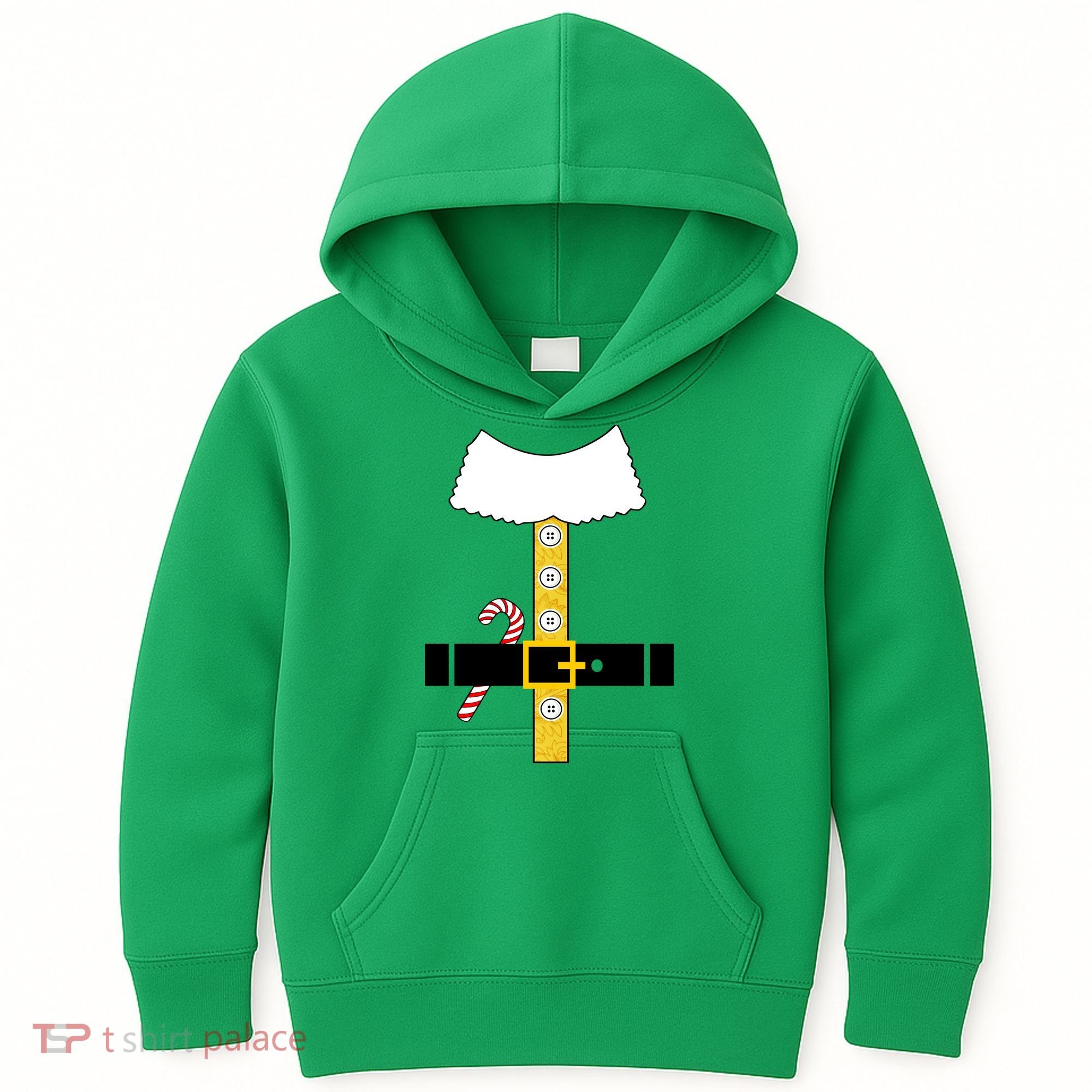 Christmas Elf Suit Candy Cane Costume Kids Hoodie