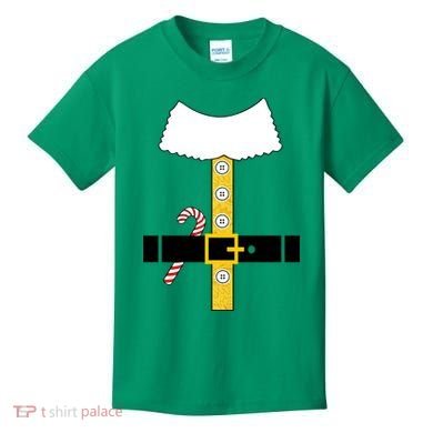 Christmas Elf Suit Candy Cane Costume Kids T-Shirt