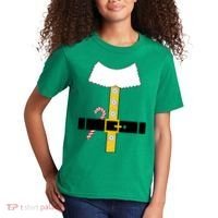 Christmas Elf Suit Candy Cane Costume Kids T-Shirt thumb 2
