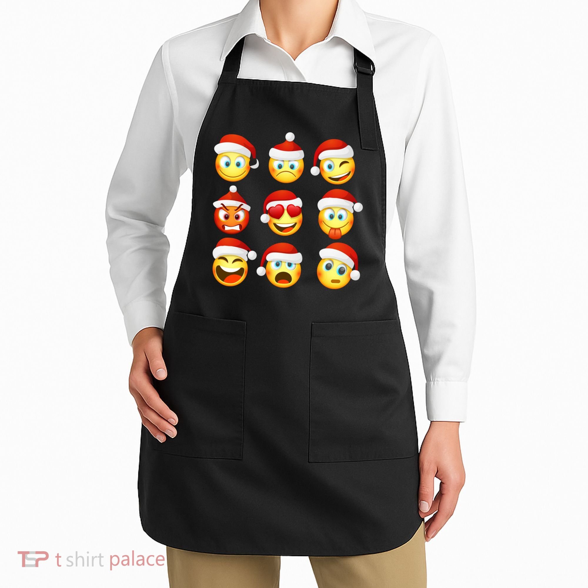 Christmas Emoji's Smiley Apron