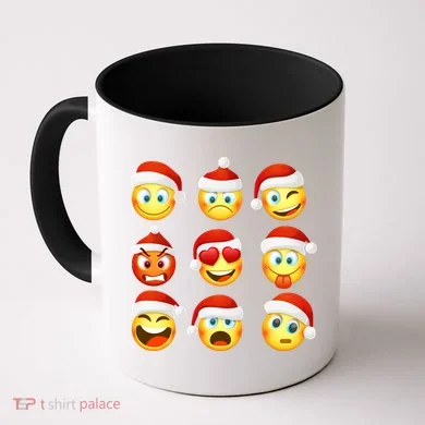 Christmas Emoji's Smiley Coffee Mug