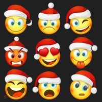 Christmas Emoji's Smiley Beanie thumb 2