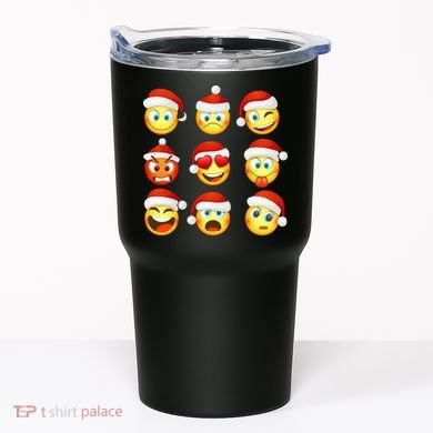 Christmas Emoji's Smiley Tumbler