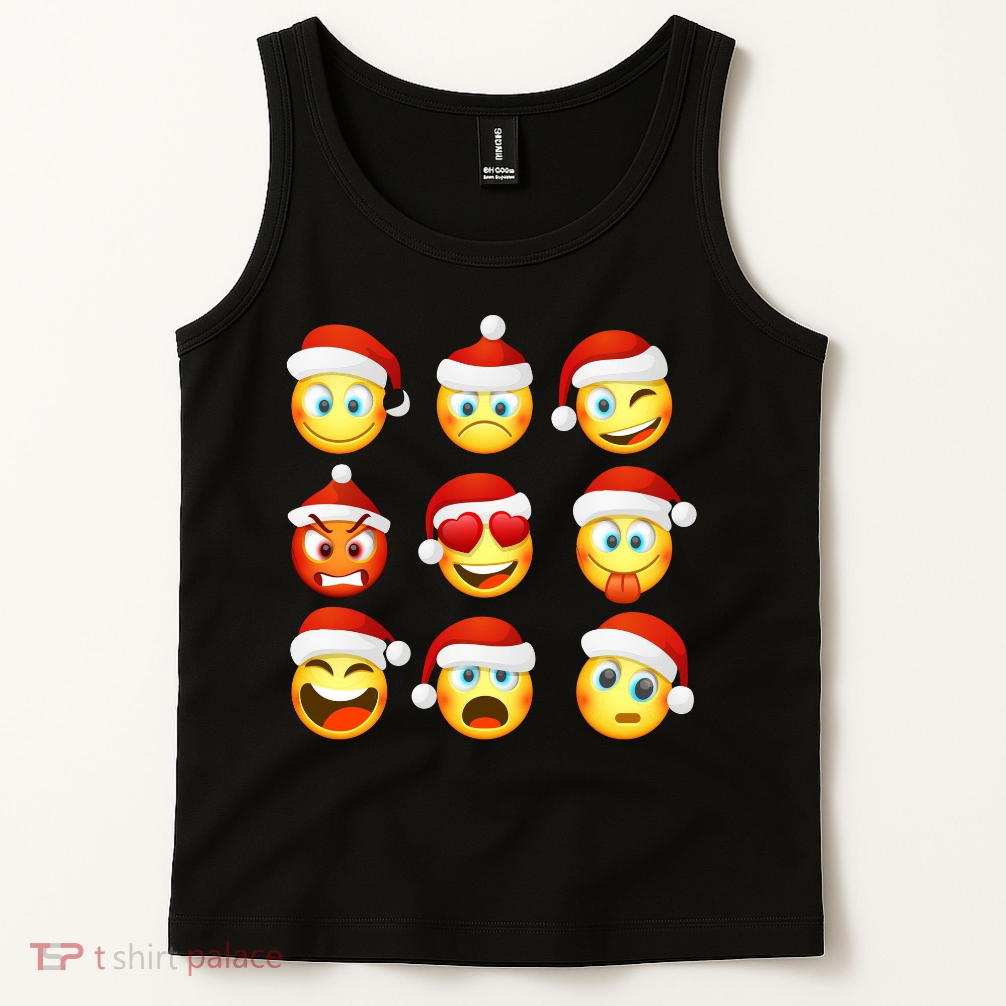 Christmas Emoji's Smiley Tank Top