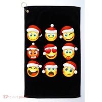 Christmas Emoji's Smiley Golf Towel thumb 0