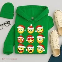 Christmas Emoji's Smiley Hoodie thumb 4