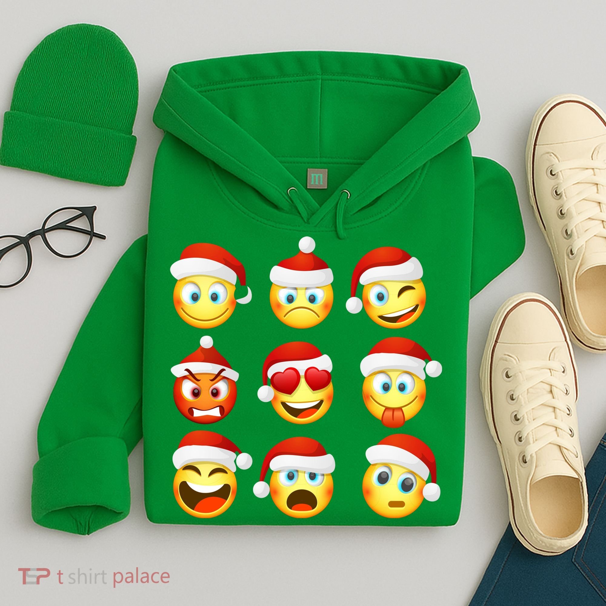 Christmas Emoji's Smiley Hoodie