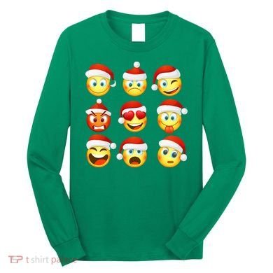 Christmas Emoji's Smiley Long Sleeve Shirt