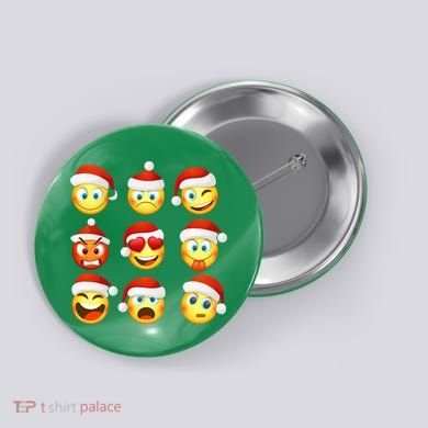 Christmas Emoji's Smiley Button