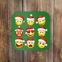Christmas Emoji's Smiley Coaster thumb 0