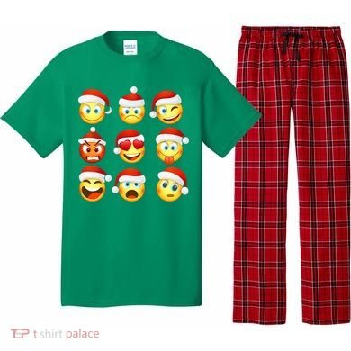 Christmas Emoji's Smiley Pajama Set