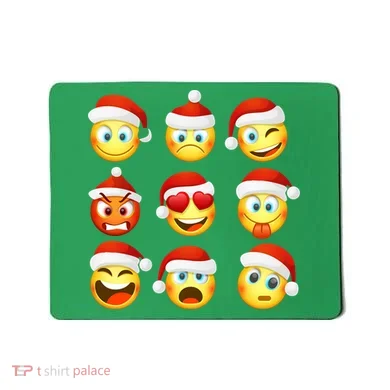 Christmas Emoji's Smiley Mousepad
