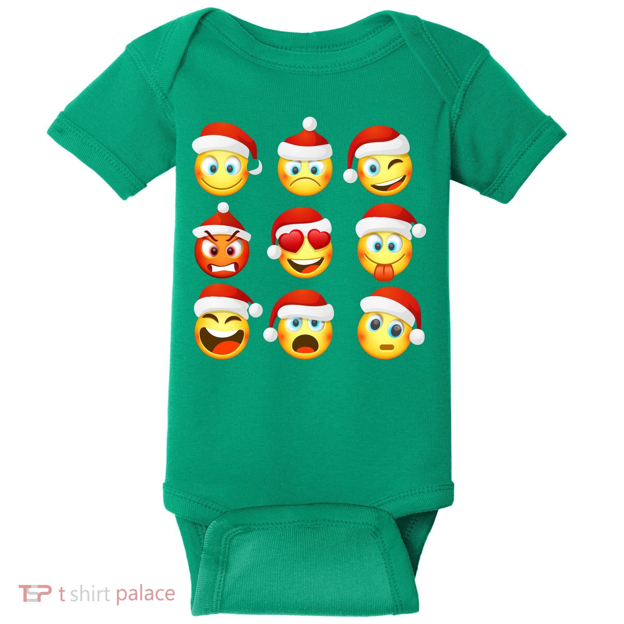 Christmas Emoji's Smiley Baby Bodysuit