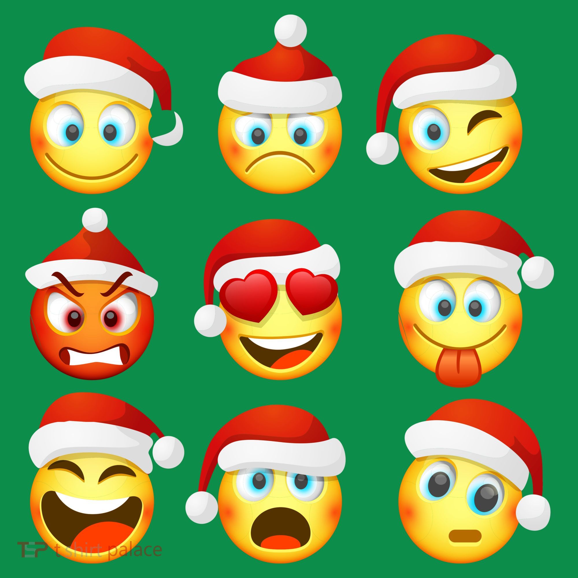 Christmas Emoji's Smiley Toddler Hoodie