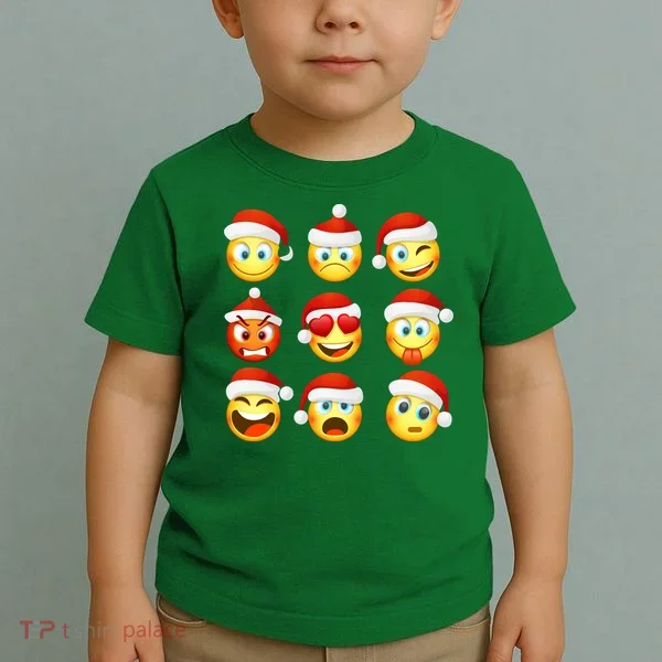 Christmas Emoji's Smiley Toddler T-Shirt