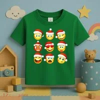 Christmas Emoji's Smiley Toddler T-Shirt thumb 3