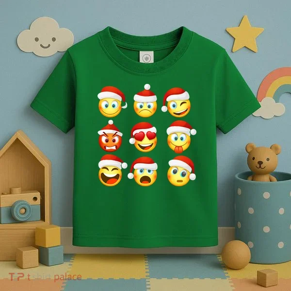Christmas Emoji's Smiley Toddler T-Shirt