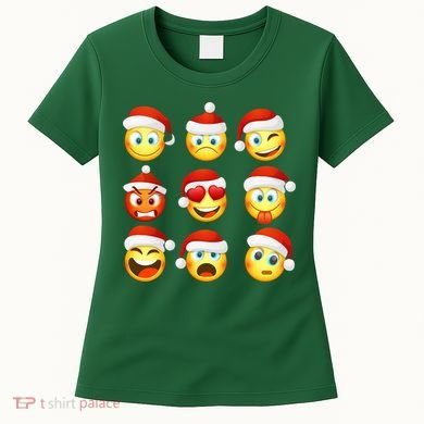 Christmas Emoji's Smiley Women's T-Shirt