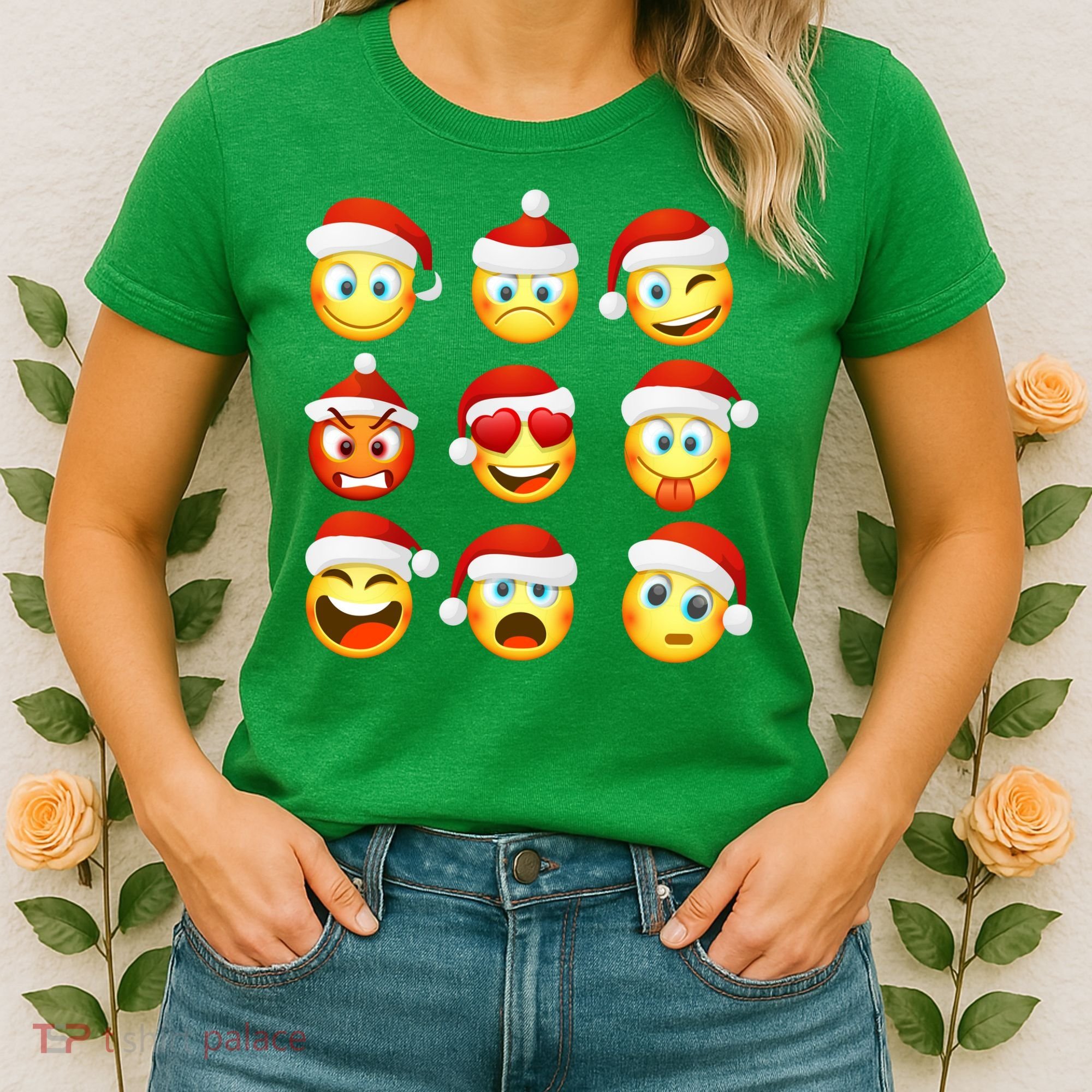 Christmas Emoji's Smiley Women's T-Shirt