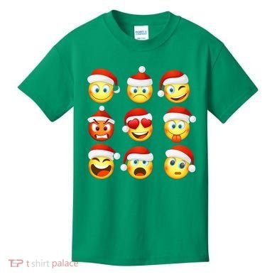 Christmas Emoji's Smiley Kids T-Shirt