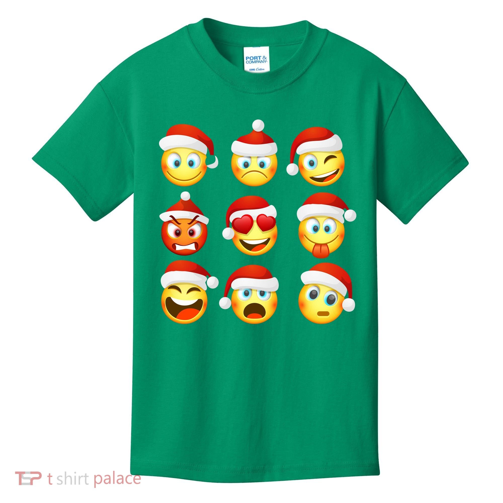 Christmas Emoji's Smiley Kids T-Shirt