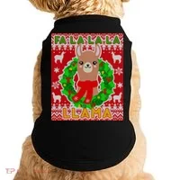 Christmas Fa La La La Llama Ugly Sweater Doggie Tank thumb 0