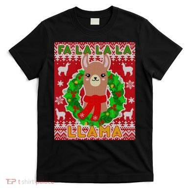 Christmas Fa La La La Llama Ugly Sweater T-Shirt