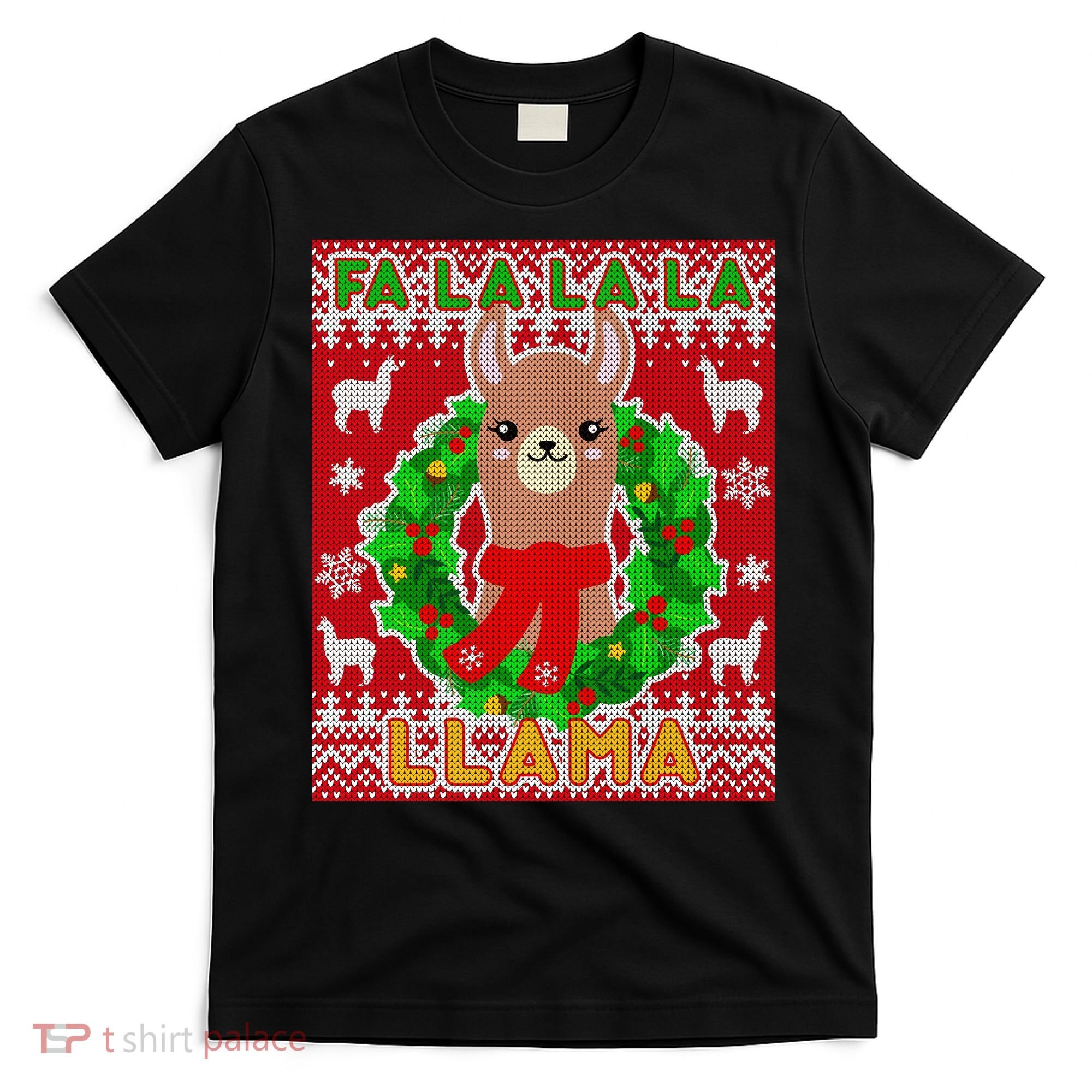 Christmas Fa La La La Llama Ugly Sweater T-Shirt