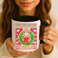 Christmas Fa La La La Llama Ugly Sweater Coffee Mug thumb 3