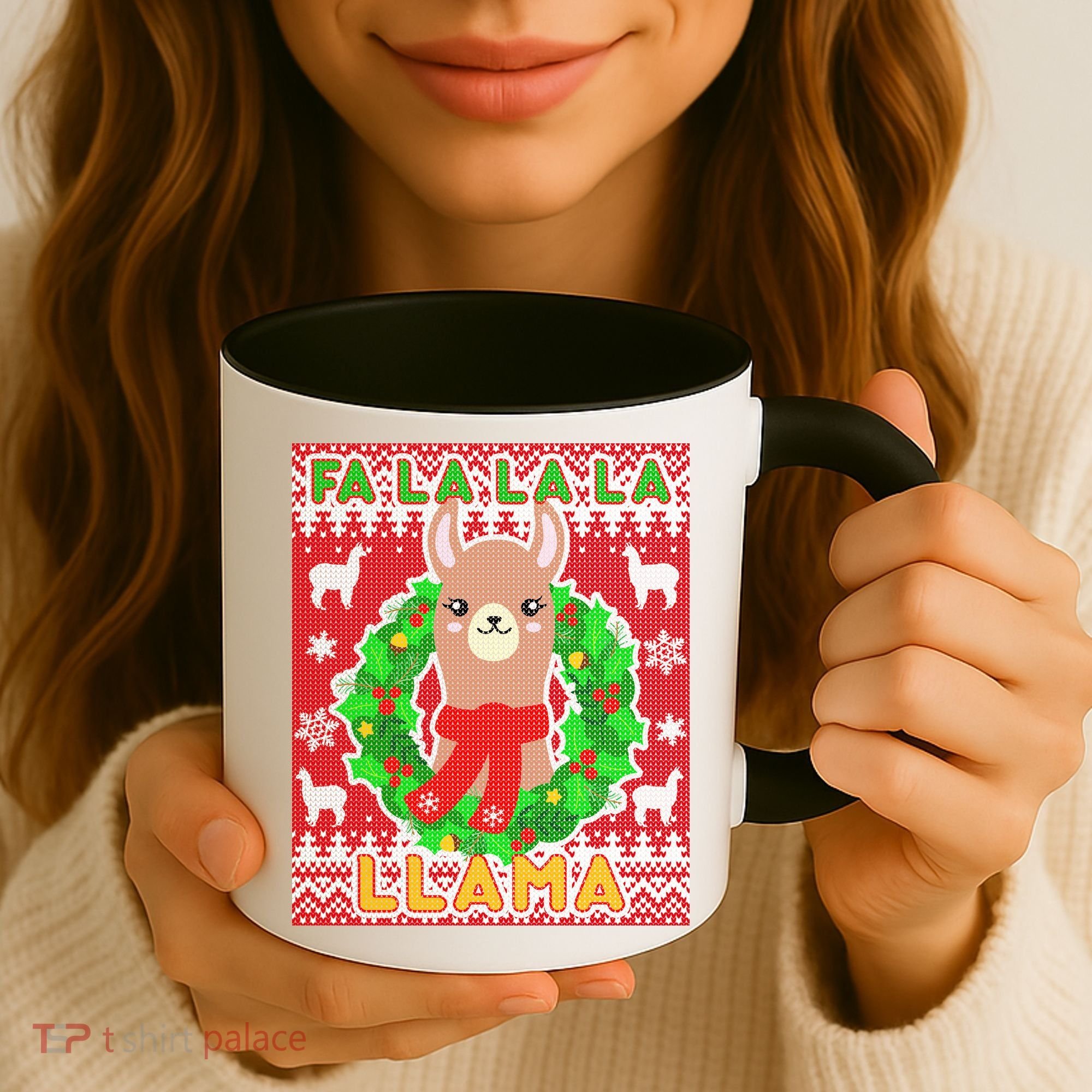 Christmas Fa La La La Llama Ugly Sweater Coffee Mug