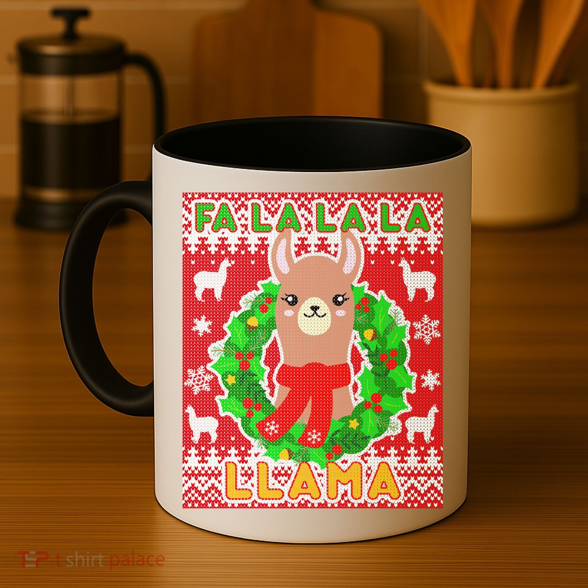 Christmas Fa La La La Llama Ugly Sweater Coffee Mug