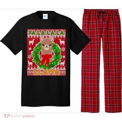 Christmas Fa La La La Llama Ugly Sweater Pajama Set