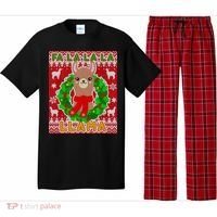 Christmas Fa La La La Llama Ugly Sweater Pajama Set thumb 0