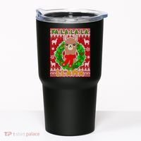 Christmas Fa La La La Llama Ugly Sweater Tumbler thumb 0
