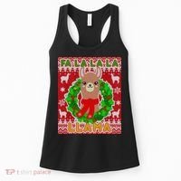Christmas Fa La La La Llama Ugly Sweater Women's Tank Top thumb 0