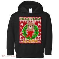 Christmas Fa La La La Llama Ugly Sweater Toddler Hoodie thumb 0