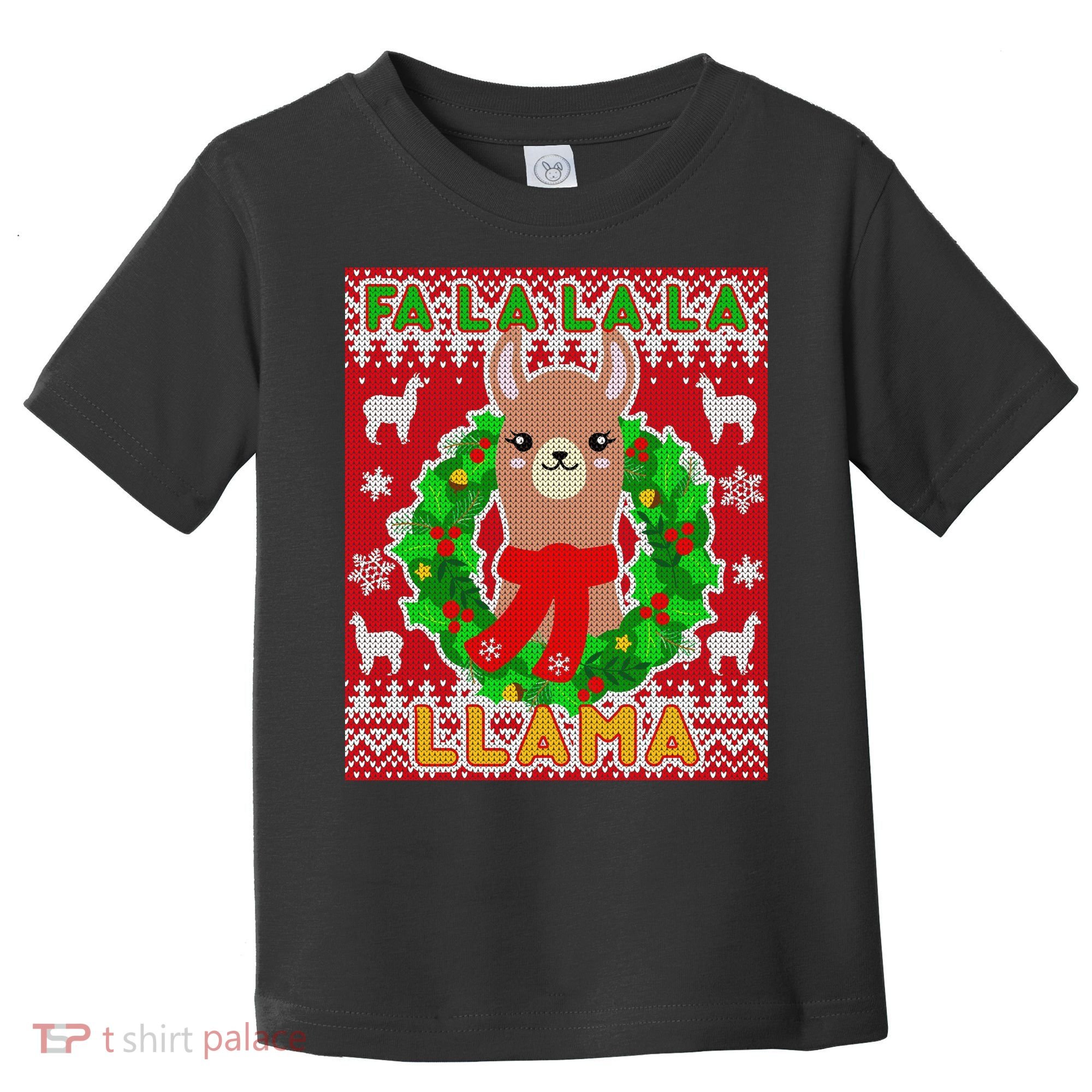 Christmas Fa La La La Llama Ugly Sweater Toddler T-Shirt